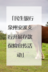 民生银行泉州安溪支行开展存款保险宣传活动