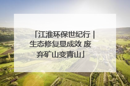江淮环保世纪行｜生态修复显成效 废弃矿山变青山