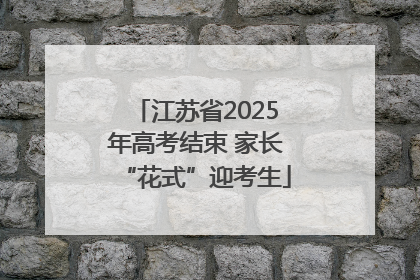 江苏省2025年高考结束 家长“花式”迎考生