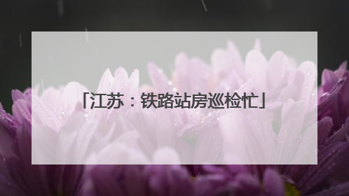 江苏：铁路站房巡检忙