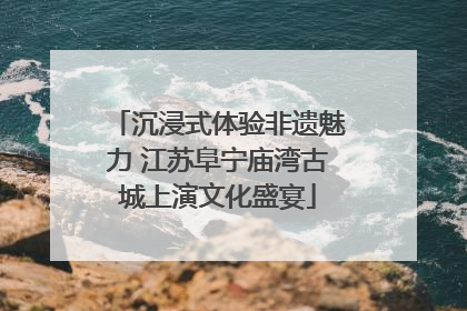 沉浸式体验非遗魅力 江苏阜宁庙湾古城上演文化盛宴