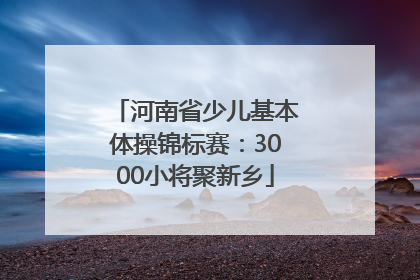 河南省少儿基本体操锦标赛：3000小将聚新乡