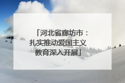 河北省廊坊市：扎实推动爱国主义教育深入开展