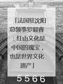 法国驻沈阳总领事罗毅睿：红山文化是中国的瑰宝，也是世界文化遗产