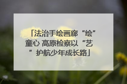 法治手绘画廊“绘”童心 高原检察以“艺”护航少年成长路