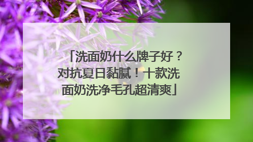洗面奶什么牌子好？对抗夏日黏腻！十款洗面奶洗净毛孔超清爽