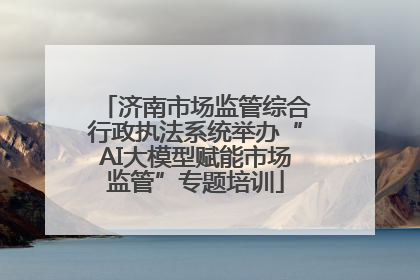 济南市场监管综合行政执法系统举办“AI大模型赋能市场监管”专题培训