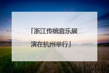 浙江传统音乐展演在杭州举行