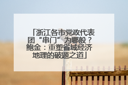 浙江各市党政代表团“串门”为哪般？鲍金：重塑省域经济地理的破题之道