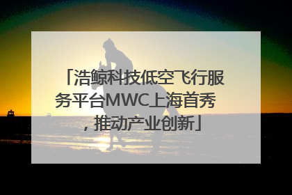 浩鲸科技低空飞行服务平台MWC上海首秀，推动产业创新