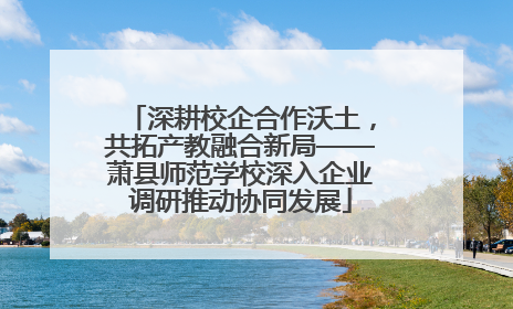 深耕校企合作沃土，共拓产教融合新局——萧县师范学校深入企业调研推动协同发展