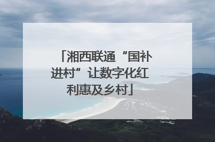 湘西联通“国补进村”让数字化红利惠及乡村