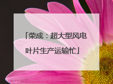 荣成：超大型风电叶片生产运输忙