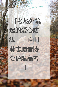 考场外筑起的爱心防线——向日葵志愿者协会护航高考