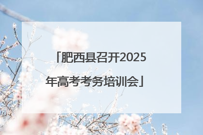 肥西县召开2025年高考考务培训会