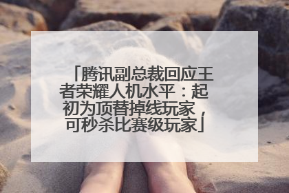腾讯副总裁回应王者荣耀人机水平：起初为顶替掉线玩家，可秒杀比赛级玩家