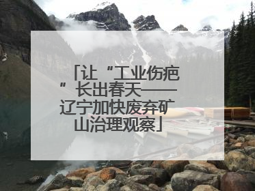 让“工业伤疤”长出春天——辽宁加快废弃矿山治理观察