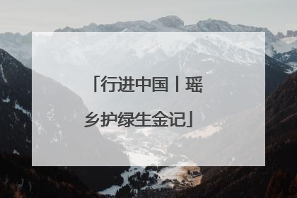 行进中国丨瑶乡护绿生金记