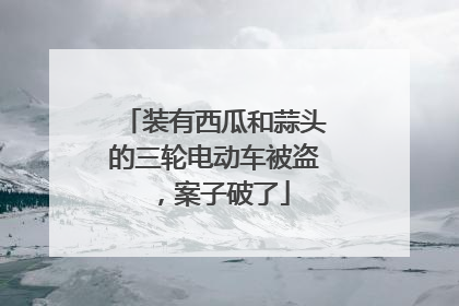 装有西瓜和蒜头的三轮电动车被盗，案子破了