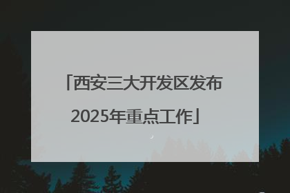 西安三大开发区发布2025年重点工作