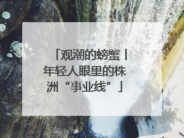 观潮的螃蟹丨年轻人眼里的株洲“事业线”