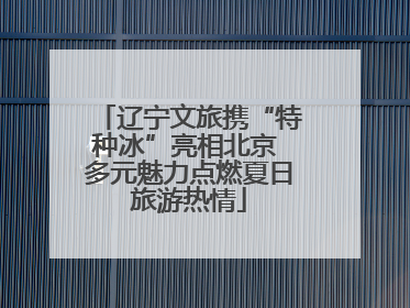 辽宁文旅携“特种冰”亮相北京 多元魅力点燃夏日旅游热情