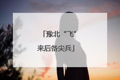 豫北“飞”来后备尖兵