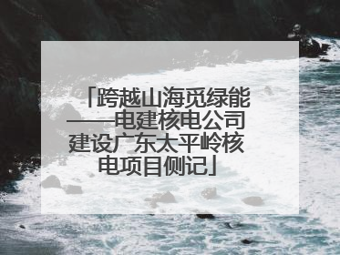 跨越山海觅绿能——电建核电公司建设广东太平岭核电项目侧记