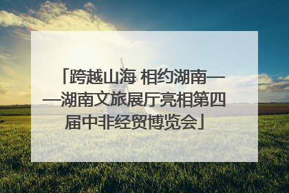 跨越山海 相约湖南——湖南文旅展厅亮相第四届中非经贸博览会