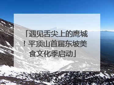 遇见舌尖上的鹰城！平顶山首届东坡美食文化季启动