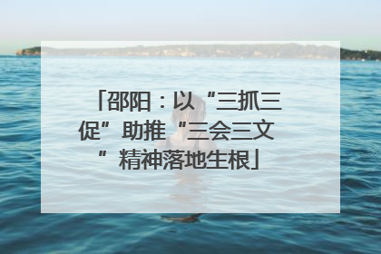 邵阳：以“三抓三促”助推“三会三文”精神落地生根