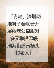 青岛、深圳两地狮子会联合开展敬老公益服务 多元举措温暖潮海街道南杨头村老人