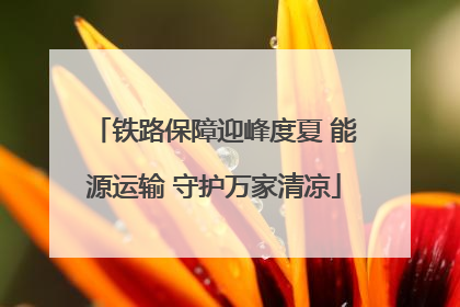 铁路保障迎峰度夏 能源运输 守护万家清凉