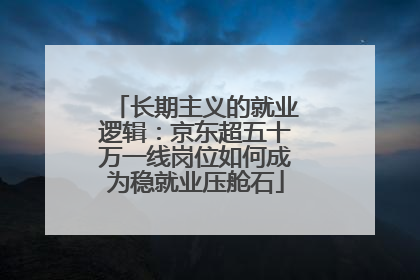 长期主义的就业逻辑：京东超五十万一线岗位如何成为稳就业压舱石