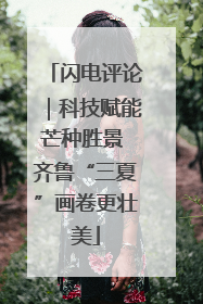 闪电评论｜科技赋能芒种胜景 齐鲁“三夏”画卷更壮美