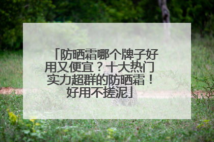 防晒霜哪个牌子好用又便宜？十大热门实力超群的防晒霜！好用不搓泥