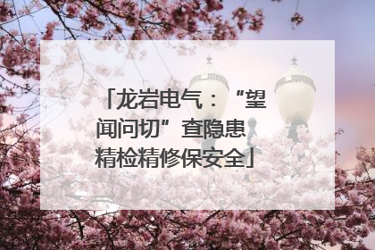 龙岩电气：“望闻问切”查隐患 精检精修保安全