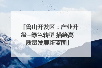 鲁山开发区：产业升级+绿色转型 描绘高质量发展新蓝图