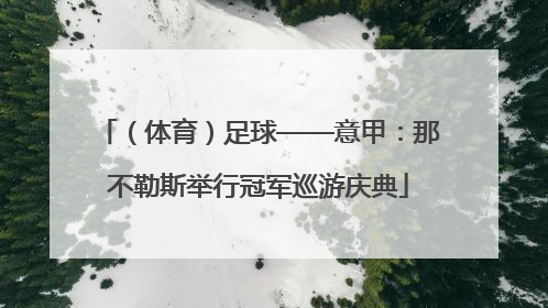 （体育）足球——意甲：那不勒斯举行冠军巡游庆典