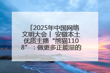 2025年中国网络文明大会丨 安徽本土优质主播“熊猫1108”：做更多正能量的事情 带给大家快乐