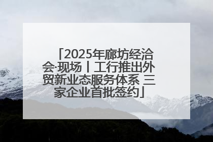 2025年廊坊经洽会·现场丨工行推出外贸新业态服务体系 三家企业首批签约