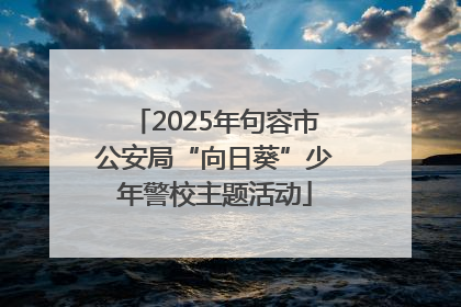 2025年句容市公安局“向日葵”少年警校主题活动