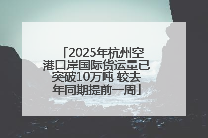 2025年杭州空港口岸国际货运量已突破10万吨 较去年同期提前一周
