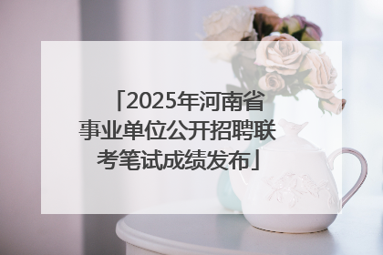 2025年河南省事业单位公开招聘联考笔试成绩发布