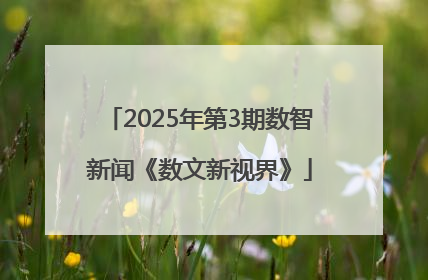 2025年第3期数智新闻《数文新视界》