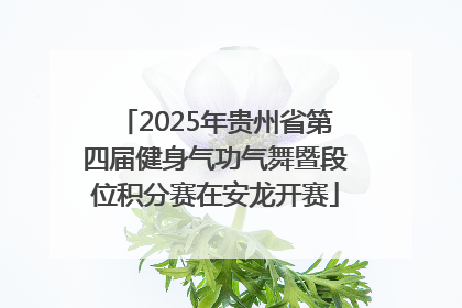 2025年贵州省第四届健身气功气舞暨段位积分赛在安龙开赛