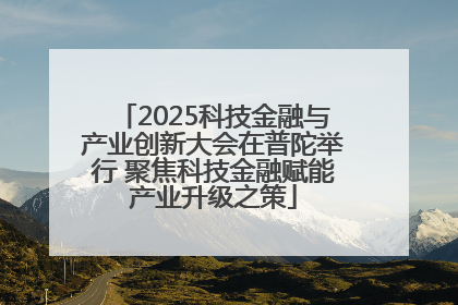 2025科技金融与产业创新大会在普陀举行 聚焦科技金融赋能产业升级之策