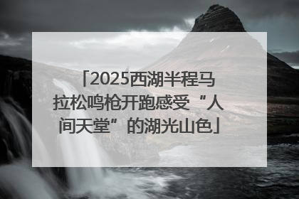 2025西湖半程马拉松鸣枪开跑感受“人间天堂”的湖光山色