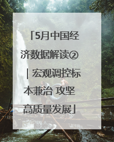 5月中国经济数据解读②｜宏观调控标本兼治 攻坚高质量发展
