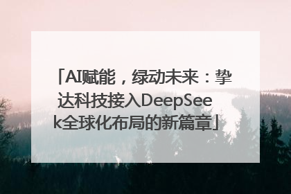 AI赋能，绿动未来：挚达科技接入DeepSeek全球化布局的新篇章